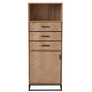 Opbergkast Zwart Metaal 38x62 cm-Opbergkasten-J-Line