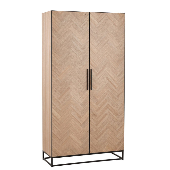 Opbergkast Zwart Metaal 42x95 cm-Opbergkasten-J-Line