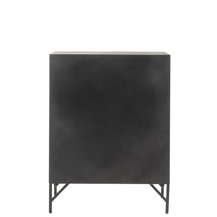 Opbergkast Zwart Paint 41x86 cm-Opbergkasten-J-Line