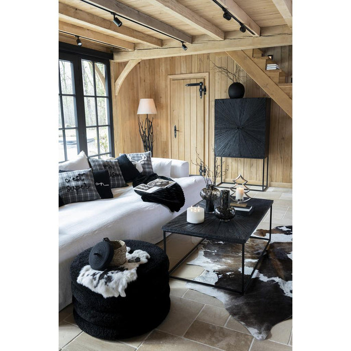 Opbergkast Zwart Recycled hout 40x90 cm-Opbergkasten-J-Line