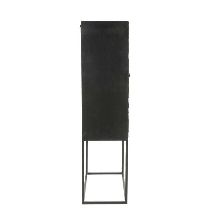 Opbergkast Zwart Recycled hout 40x90 cm-Opbergkasten-J-Line