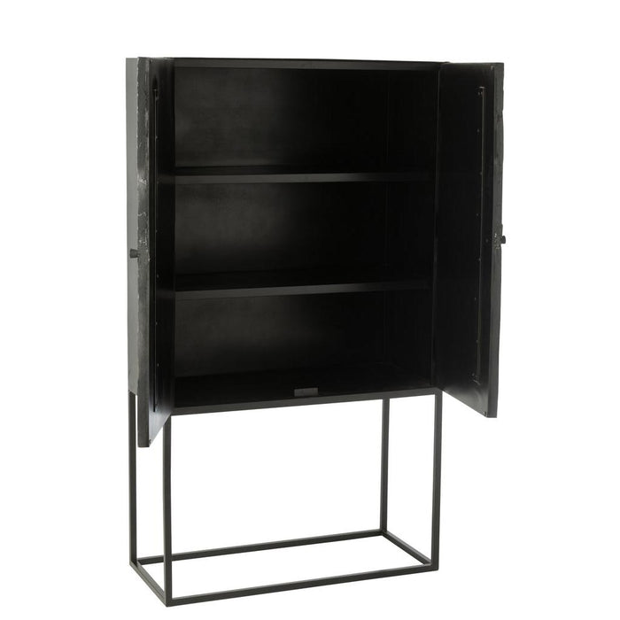 Opbergkast Zwart Recycled hout 40x90 cm-Opbergkasten-J-Line