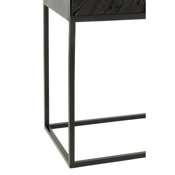 Opbergkast Zwart Recycled hout 40x90 cm-Opbergkasten-J-Line