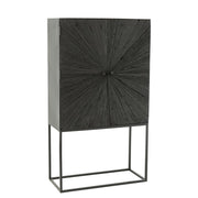 Opbergkast Zwart Recycled hout 40x90 cm-Opbergkasten-J-Line