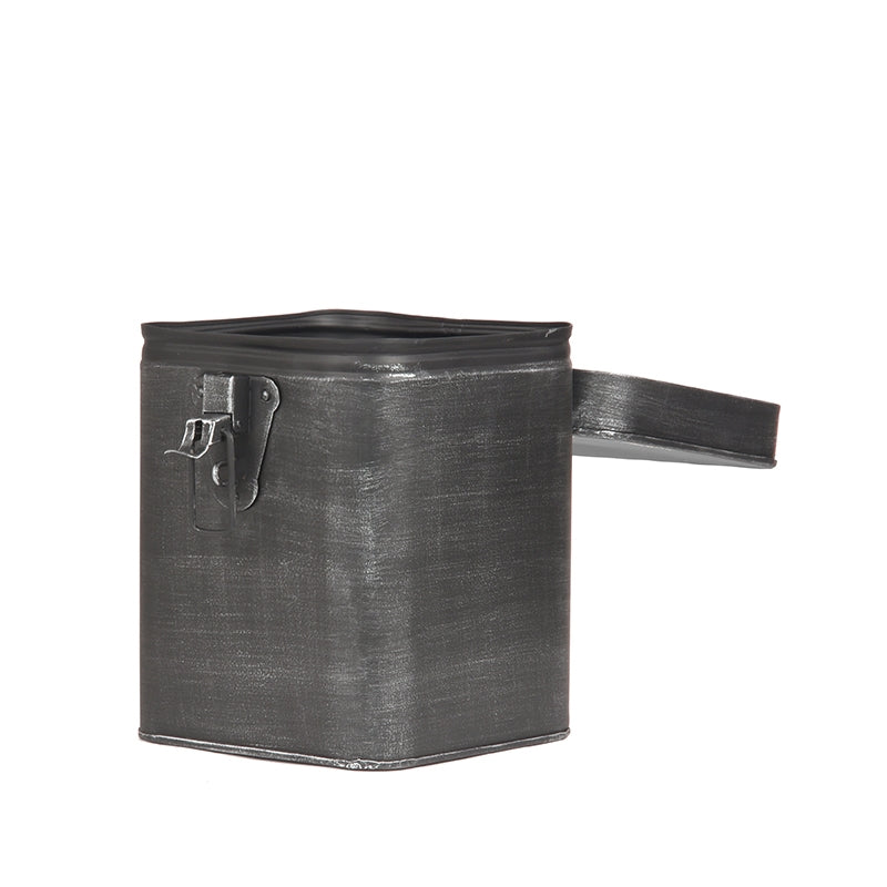 Opbergkist Antiek Zwart Metaal L 15x16x19 cm-Opbergdozen en manden-LABEL51