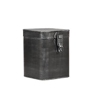 Opbergkist Antiek Zwart Metaal L 15x16x19 cm-Opbergdozen en manden-LABEL51