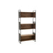 Opbergrek Gerecycled Hout Metaal Naturel Zwart 100x40x200 cm-Boekenkasten-J-Line