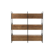 Opbergrek Gerecycled Hout Metaal Naturel Zwart 200x40x200 cm-Boekenkasten-J-Line