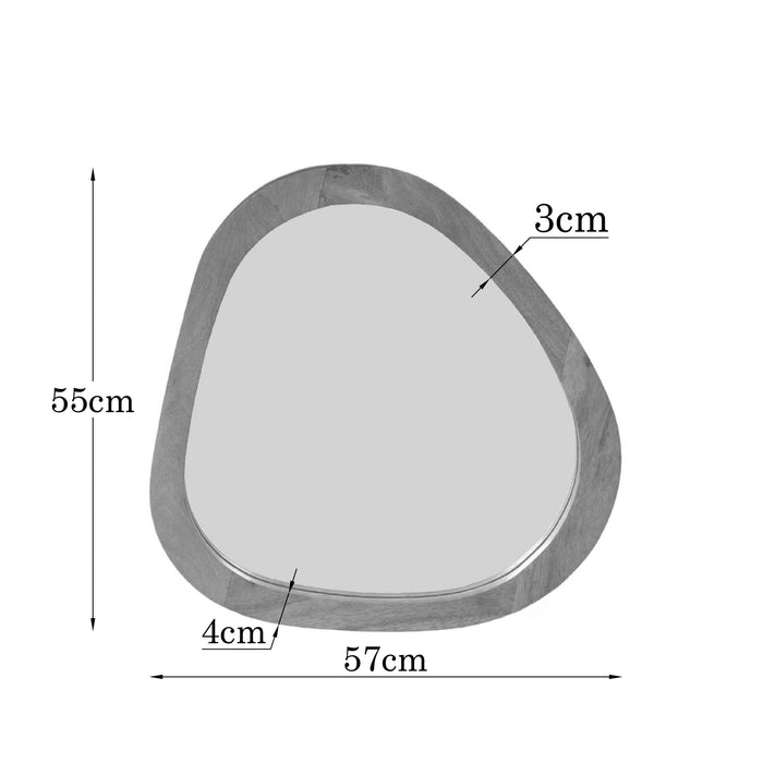Organische spiegel Lou Zand Mangohout 55 cm