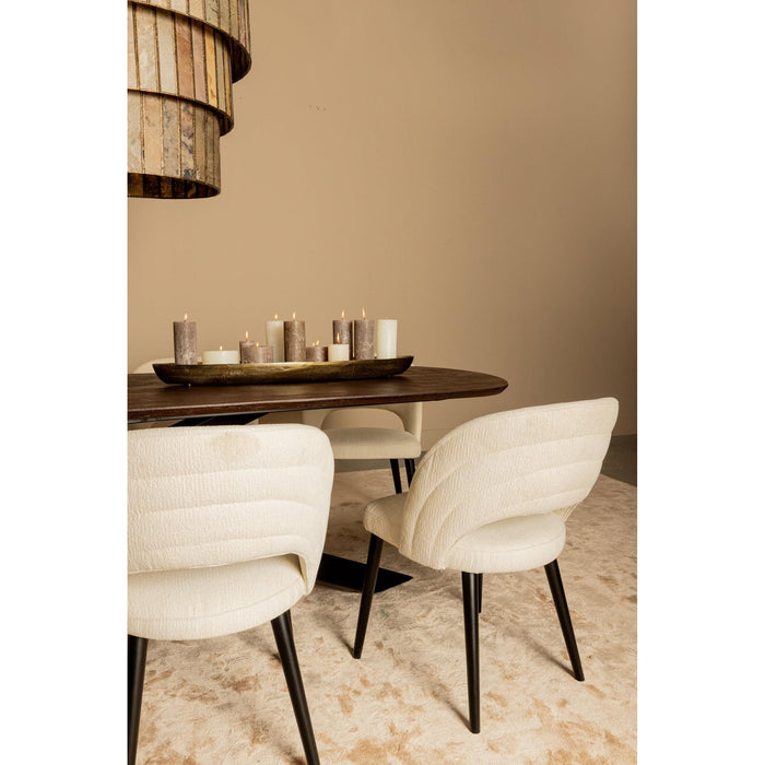 PTMD Abierto Crème Nanci Stof Eetkamerstoel-Eetkamerstoelen-PTMD