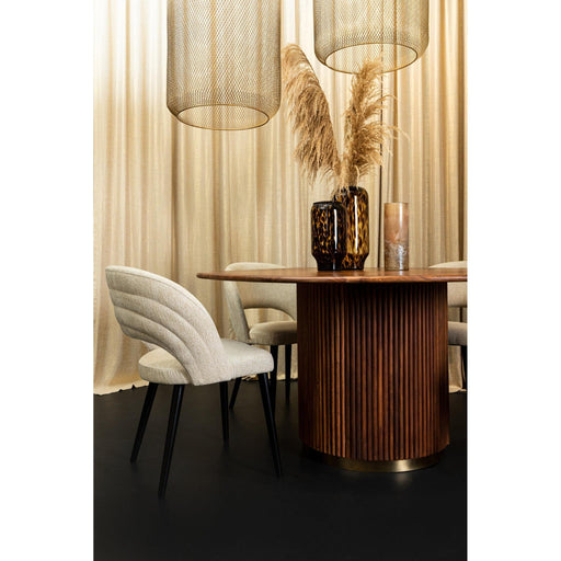 PTMD Abierto Wit Nanci Stof Eetkamerstoel-Eetkamerstoelen-PTMD