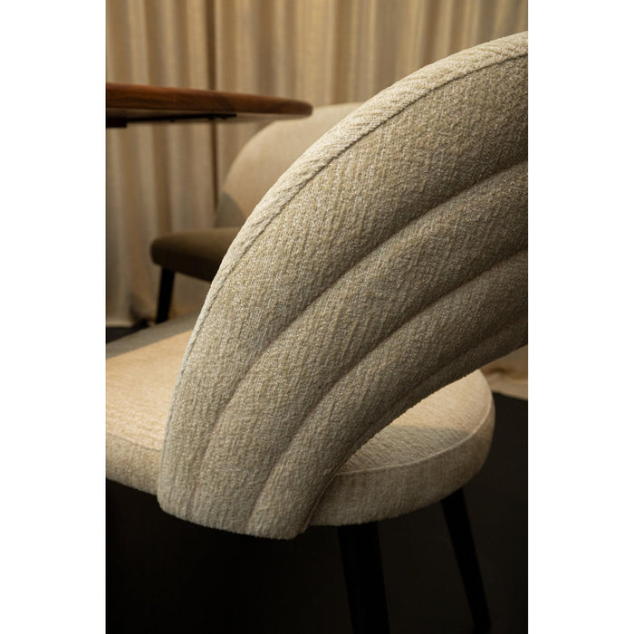 PTMD Abierto Zwart Nanci Stof Eetkamerstoel-Eetkamerstoelen-PTMD