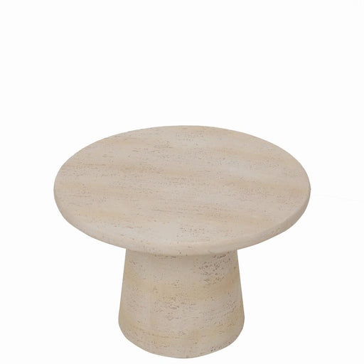 PTMD Adwin Crème Mgo Mix Coffeetable Travertine Uitstraling l-Salontafels-PTMD