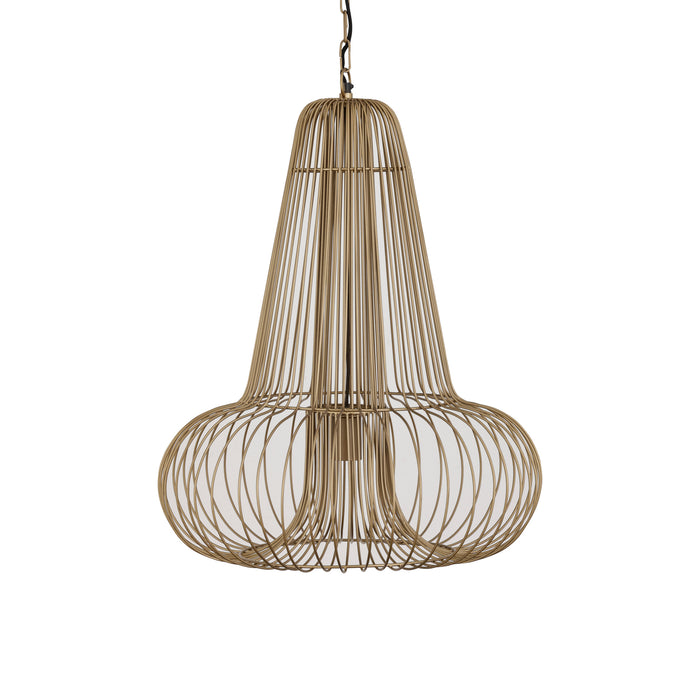 PTMD Aluminiumesi Antiek Messing Ijzer Wired Hangend Lamp-Hanglampen-PTMD