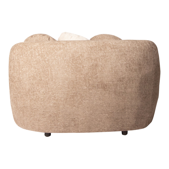 PTMD Aphrodite Taupe Loveseat Pootacy 3 Mink Stof-Fauteuils-PTMD