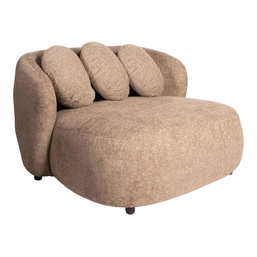 PTMD Aphrodite Taupe Loveseat Pootacy 3 Mink Stof-Fauteuils-PTMD