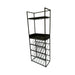 PTMD Arto Wine Rack Dark Grijs Base Bruin Marmer-Wijnrekken-PTMD