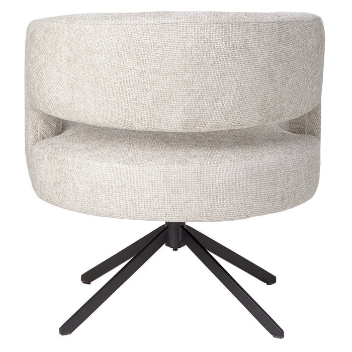 PTMD Baldr Crème Eetkamerstoel Pootacy 15 Dove Zwart Poot-Eetkamerstoelen-PTMD