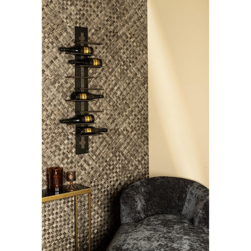 PTMD Brendan Bruin Steel Wall Wine Rack Laags s-Wijnrekken-PTMD