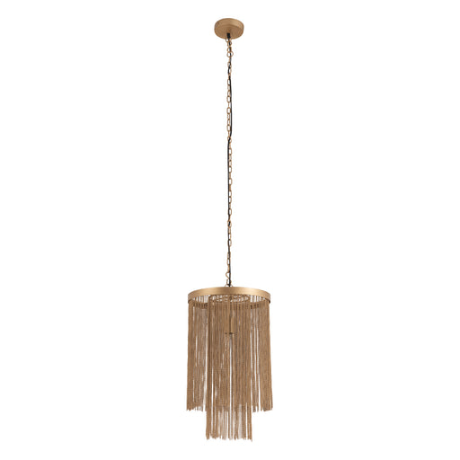 PTMD Brenton Goud Ijzer Chains Rond Hangend Lamp l-Hanglampen-PTMD
