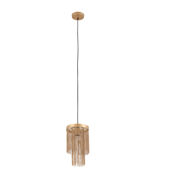 PTMD Brenton Goud Ijzer Chains Rond Hangend Lamp s-Hanglampen-PTMD