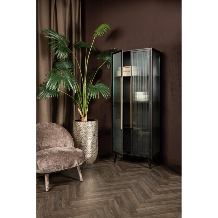 PTMD Caeleen Kast Zwart And Goud-Kasten-PTMD