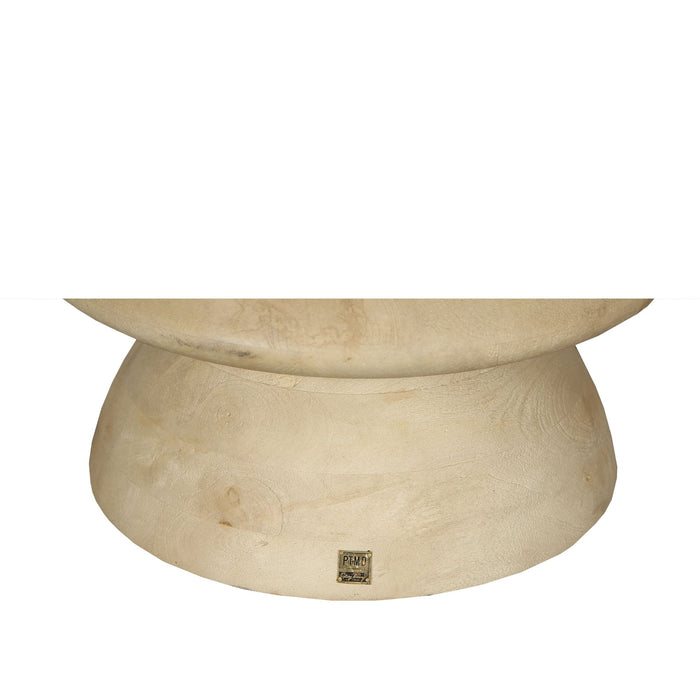 PTMD Callain Natuurlijk Mango Hout Salontafel Marmer Top-Salontafels-PTMD