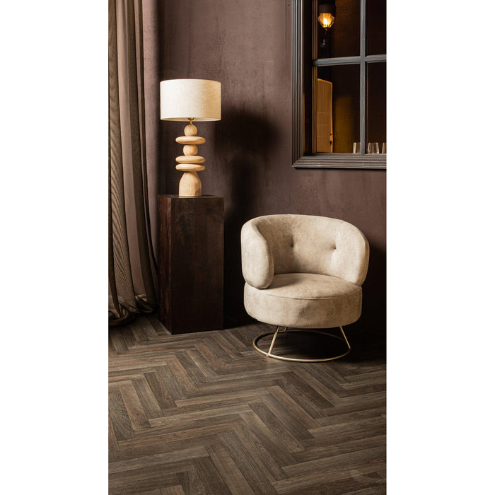 PTMD Carice Beige Fauteuil Infinity 2 Beige Goud Base-Fauteuils-PTMD