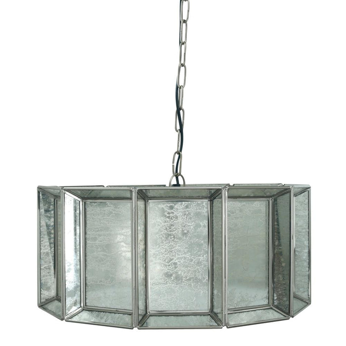 PTMD Cenna Messing Ijzer Hangend Lamp Antiek Rond Glas-Hanglampen-PTMD