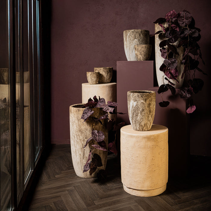 PTMD Chandar Crème Mgo Rond Bijzettafel-Bijzettafels-PTMD