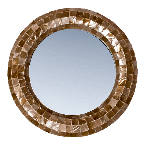PTMD Chelsae Bronze Poly Rond Shell Spiegel Small-Spiegels-PTMD