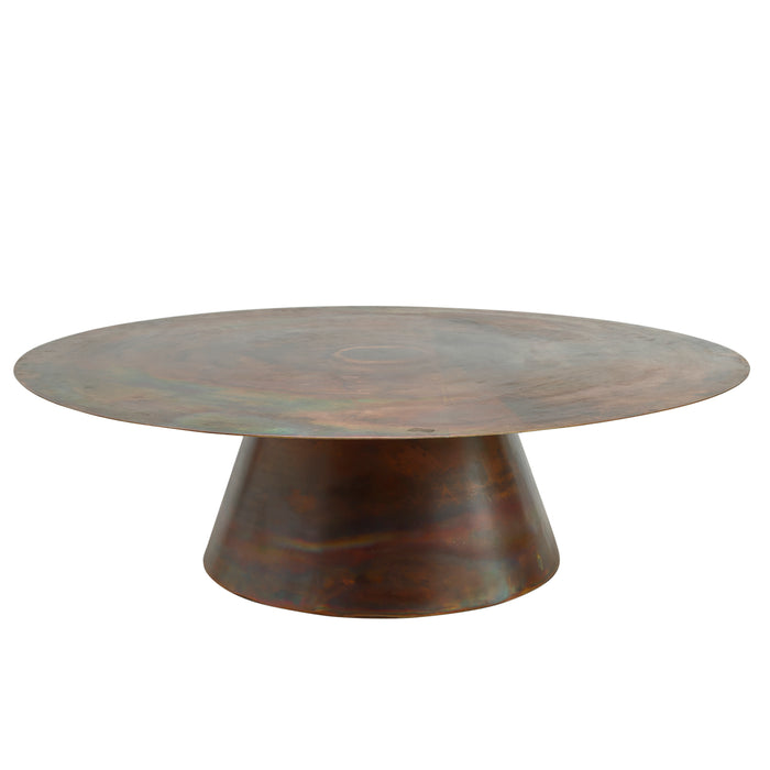PTMD Comprador Koperkleurig Ijzer Coffeetable Rond sv2-Salontafels-PTMD