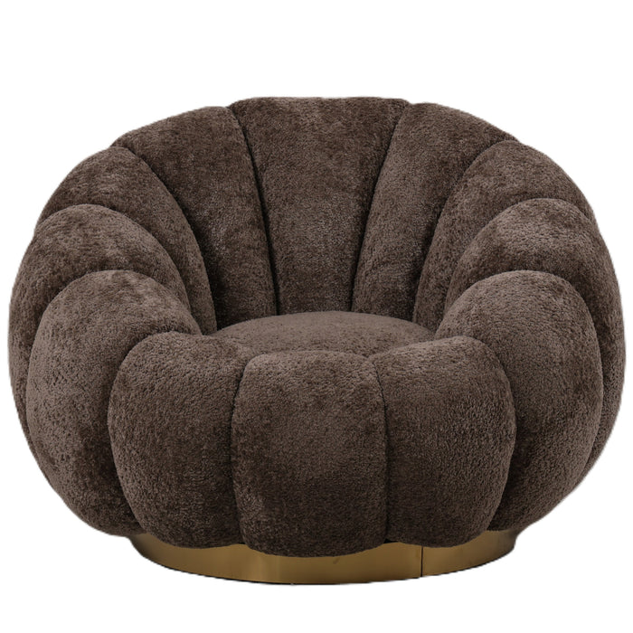PTMD Daisy Fauteuil Antelope Euphoria 6 Goud Base-Fauteuils-PTMD