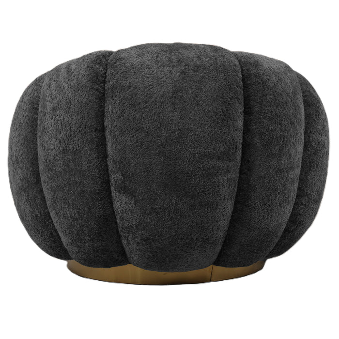 PTMD Daisy Fauteuil Antraciet Euphoria 21 Goud Base-Fauteuils-PTMD