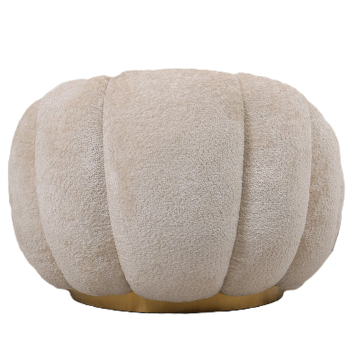 PTMD Daisy Fauteuil Crème Euphoria 2 Goud Base-Fauteuils-PTMD