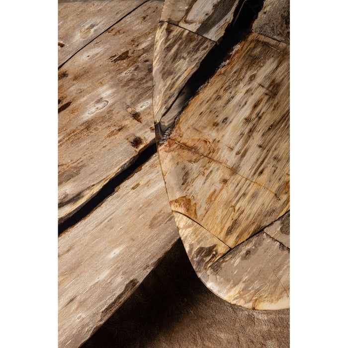 PTMD Deeba Coffeetable Versteend Hout 95-Salontafels-PTMD