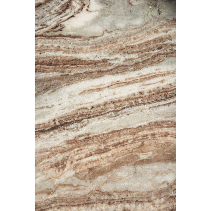 PTMD Diro Beige Marmer 3 Ball Coffeetable Rond-Salontafels-PTMD