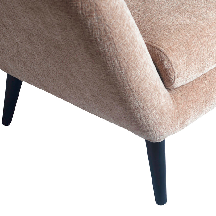 PTMD Donny Crème Fauteuil Zwart Houten Poots-Fauteuils-PTMD