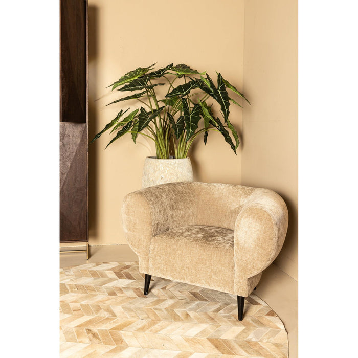 PTMD Elefan Antraciet Fauteuil Rond Armrest-Fauteuils-PTMD