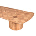 PTMD Fieron Natuurlijk Houten Salontafel Double Rnd Base-Salontafels-PTMD