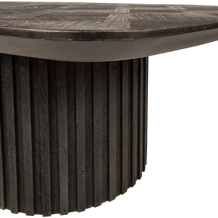 PTMD Fieron Zwart Houten Salontafel Double Rond Base-Salontafels-PTMD