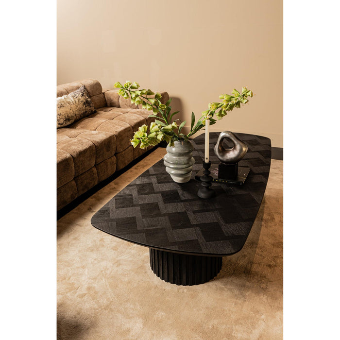 PTMD Fieron Zwart Houten Salontafel Double Rond Base-Salontafels-PTMD