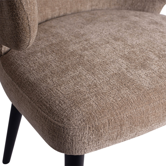 PTMD Fiori Crème 6051 Eetkamerstoel Zwart Hout Poots-Eetkamerstoelen-PTMD