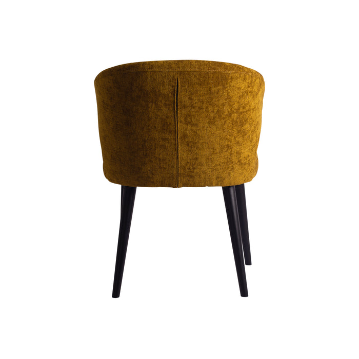 PTMD Fiori Geel 6057 Eetkamerstoel Zwart Hout Poots-Eetkamerstoelen-PTMD