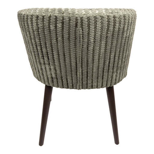 PTMD Fiori Groen 13 Eetkamerstoel Dark Bruin Hout Poots-Eetkamerstoelen-PTMD