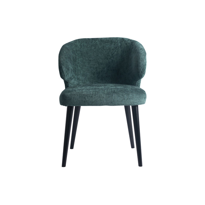 PTMD Fiori Petrol 502 Eetkamerstoel Zwart Hout Poots-Eetkamerstoelen-PTMD