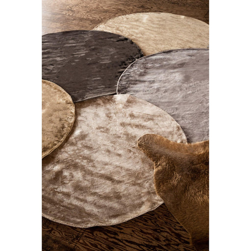 PTMD Flavia Zwart Viscose Handgeweven Carpet Rond l-Vloerkleden-PTMD