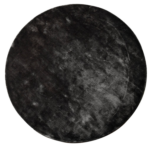 PTMD Flavia Zwart Viscose Handgeweven Carpet Rond s-Vloerkleden-PTMD