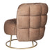 PTMD Fluffy Fauteuil Vogue 3 Antelope Goud Base-Fauteuils-PTMD