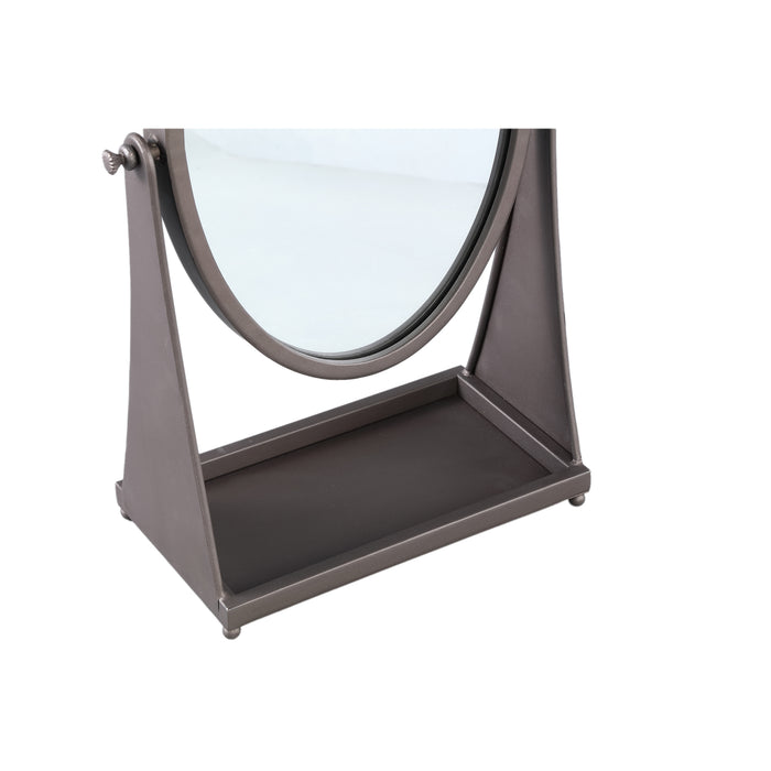 PTMD Francess Bruin Rond Ijzer Tafel Spiegel Flower Hoog-Spiegels-PTMD